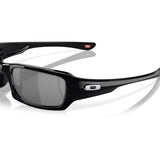 Oakley Fives Squared Black Iridium Polarized Sunglasses Polished Black - 53 Degrees North 