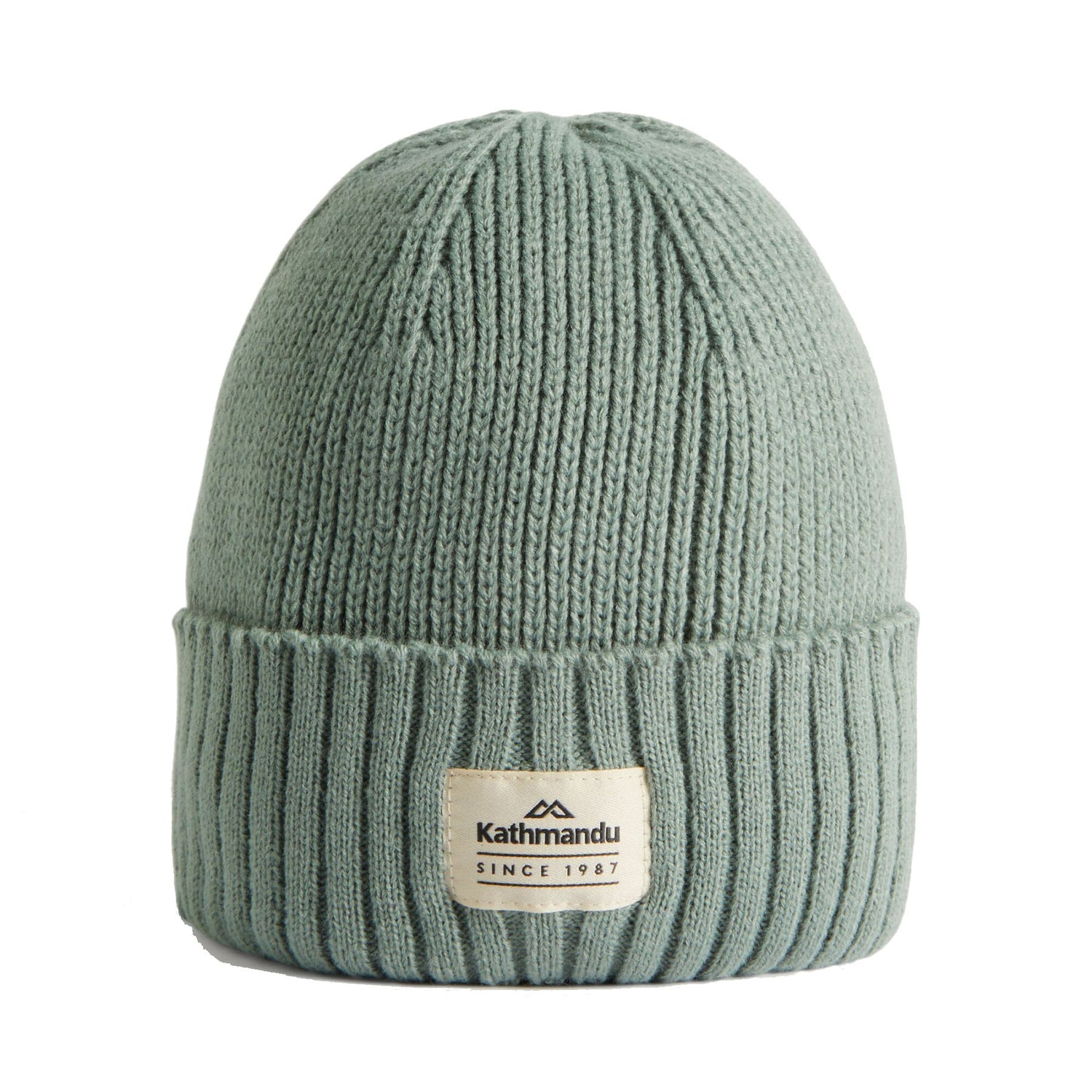 Kathmandu Unisex Badge Beanie Light Grey Marl / One Size-Black / One Size #- 53 Degrees North 