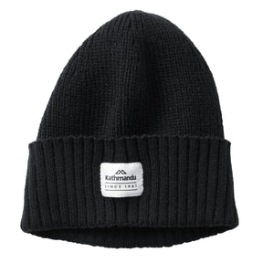Kathmandu Unisex Badge Beanie Light Grey Marl / One Size-Black / One Size #- 53 Degrees North 