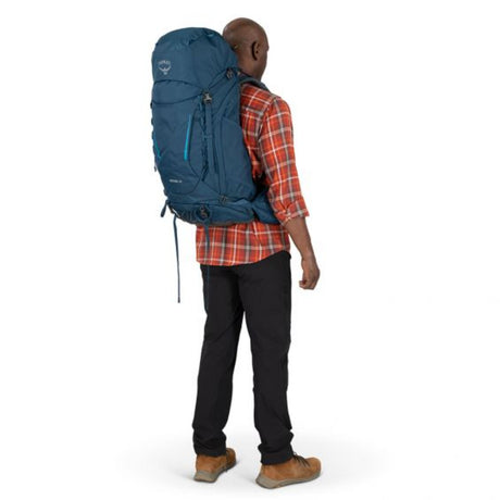Osprey Kestrel 48 Backpack Atlas Blue / Small/Medium-Atlas Blue / Large/X-Large - 53 Degrees North 