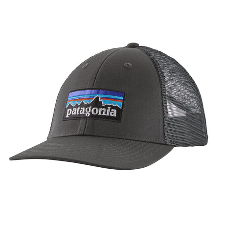 Patagonia P-6 Logo LoPro Trucker Hat Forge Grey-White/Peach Sherbet-Barnacle Blue-Black-New Navy - 53 Degrees North 