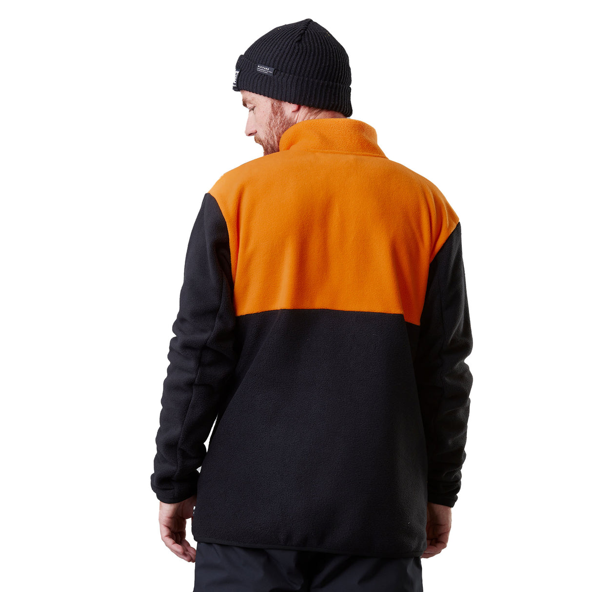 Picture Men's Mathew 1/4 Fleece Pullover Autumn Blaze/Latte / Small-Autumn Blaze/Latte / Medium-Autumn Blaze/Latte / Large-Autumn Blaze/Latte / X-Large - 53 Degrees North 