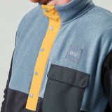 Picture Men's Mathew 1/4 Fleece Pullover Autumn Blaze/Latte / Small-Autumn Blaze/Latte / Medium-Autumn Blaze/Latte / Large-Autumn Blaze/Latte / X-Large - 53 Degrees North 