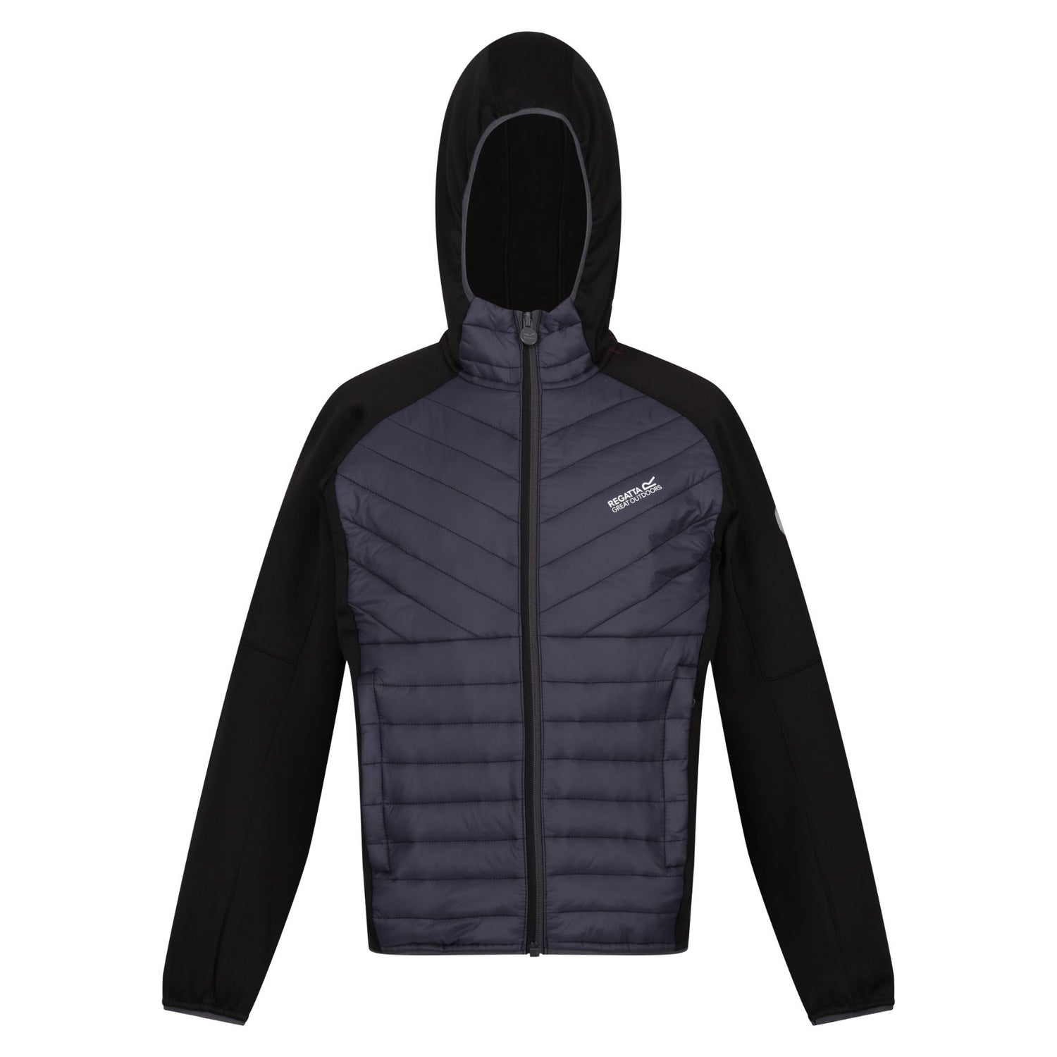 Regatta Kids Kids' Kielder Hybrid VI Jacket Seal Grey/Black / Age 3-4-Seal Grey/Black / Age 5-6-Seal Grey/Black / Age 7-8-Seal Grey/Black / Age 9-10-Seal Grey/Black / Age 11-12 #- 53 Degrees North 