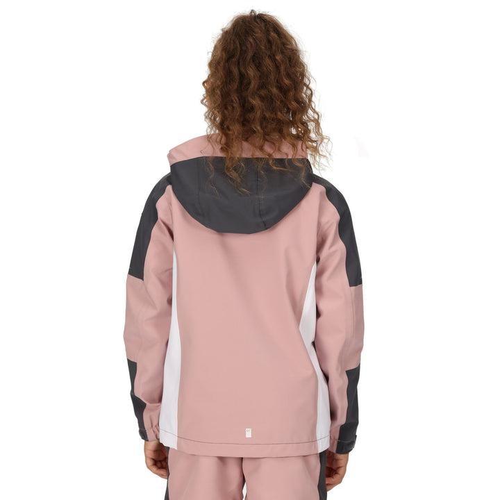 Regatta Kid's Junior Highton Jacket IV #color_dusky-rose-seal-grey