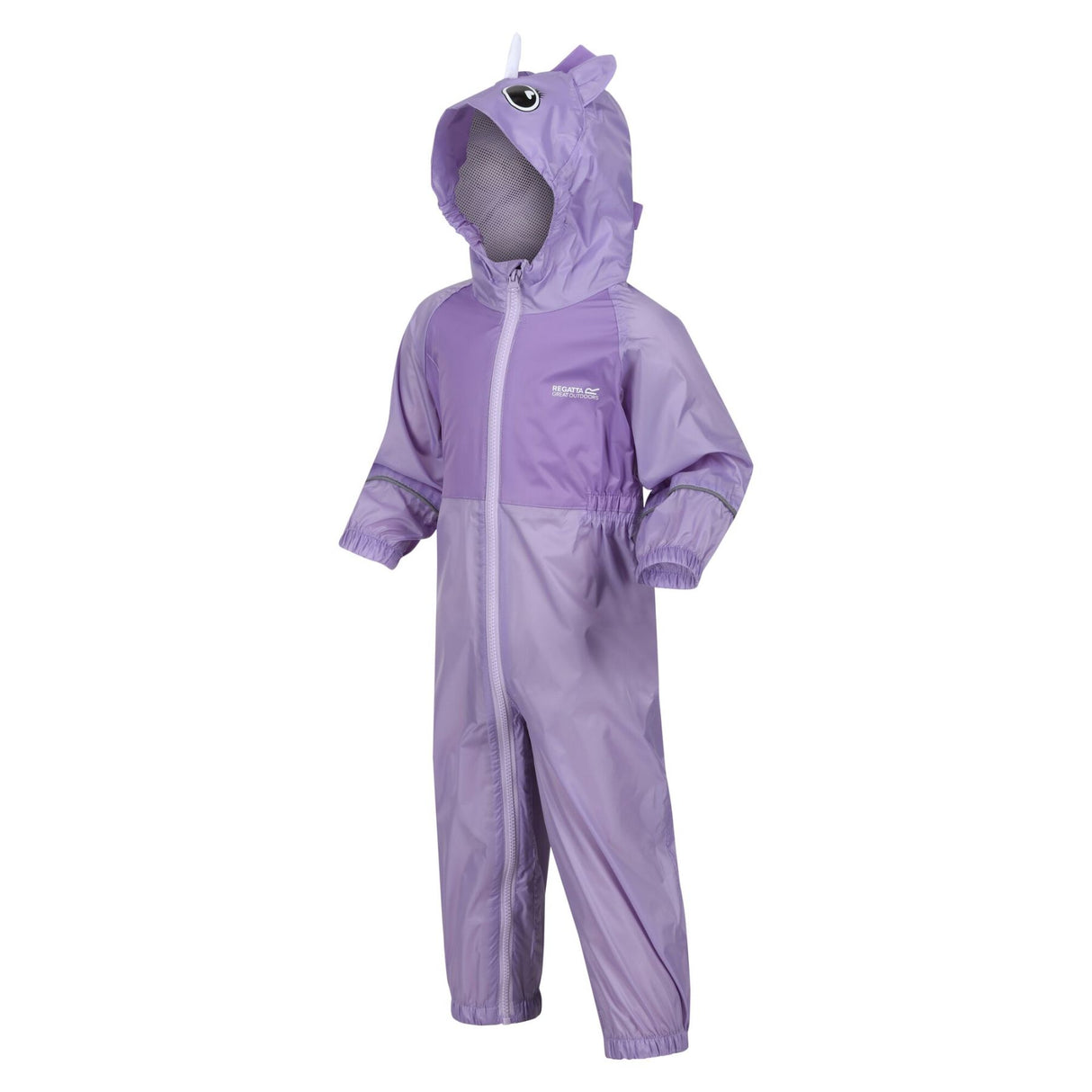 Regatta Kids Infants' Charco Breathable Waterproof Puddle Suit Pansy Unicorn / 6-12 Months-Pansy Unicorn / 12-18 Months-Pansy Unicorn / 18-24 Months-Pansy Unicorn / 24-36 Months-Pansy Unicorn / 36-48 Months - 53 Degrees North 