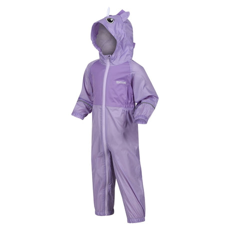 Regatta Kids Infants' Charco Breathable Waterproof Puddle Suit Pansy Unicorn / 6-12 Months-Pansy Unicorn / 12-18 Months-Pansy Unicorn / 18-24 Months-Pansy Unicorn / 24-36 Months-Pansy Unicorn / 36-48 Months - 53 Degrees North 