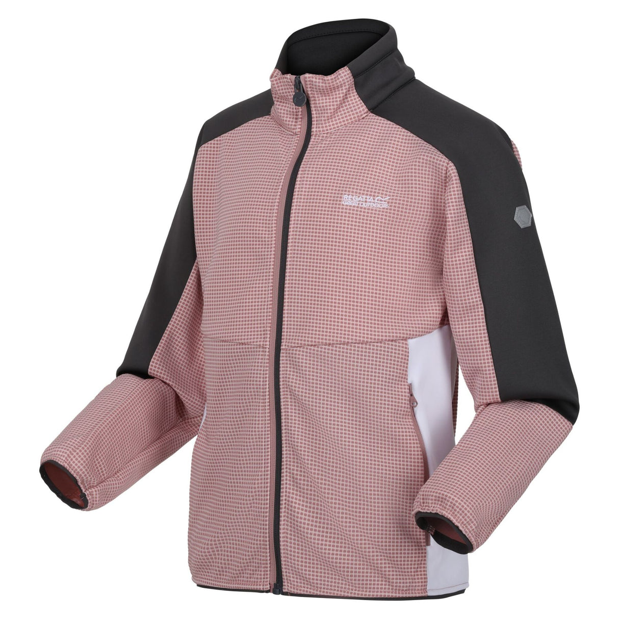 Regatta Kids Kids' Junior Highton Full Zip Fleece II Jacket Dusky Rose/Seal Grey / Age 3-4-Dusky Rose/Seal Grey / Age 5-6-Dusky Rose/Seal Grey / Age 7-8-Dusky Rose/Seal Grey / Age 9-10-Dusky Rose/Seal Grey / Age 11-12 - 53 Degrees North 