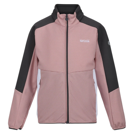 Regatta Kids Kids' Junior Highton Full Zip Fleece II Jacket Dusky Rose/Seal Grey / Age 3-4-Dusky Rose/Seal Grey / Age 5-6-Dusky Rose/Seal Grey / Age 7-8-Dusky Rose/Seal Grey / Age 9-10-Dusky Rose/Seal Grey / Age 11-12 - 53 Degrees North 