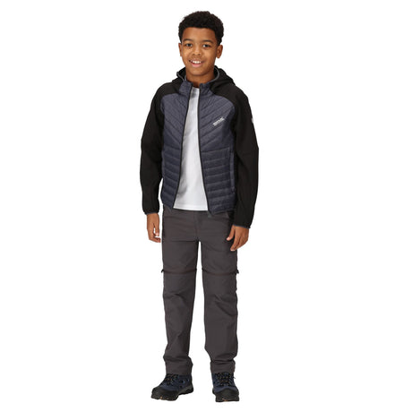 Regatta Kids Kids' Kielder Hybrid VI Jacket Seal Grey/Black / Age 3-4-Seal Grey/Black / Age 5-6-Seal Grey/Black / Age 7-8-Seal Grey/Black / Age 9-10-Seal Grey/Black / Age 11-12 - 53 Degrees North 
