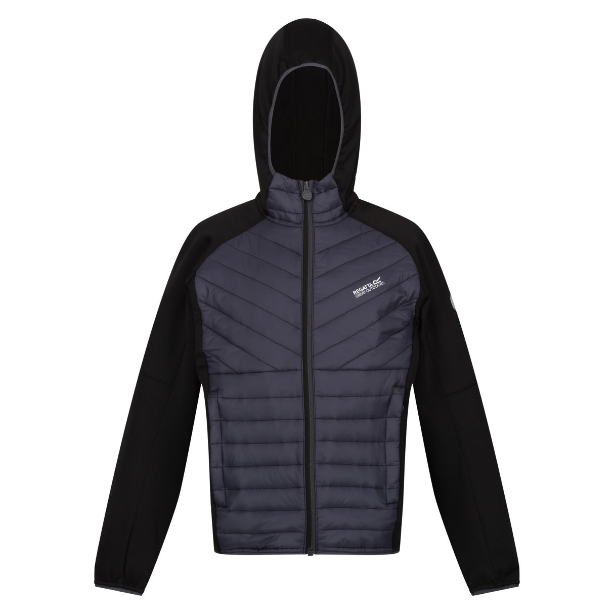 Regatta Kids Kids' Kielder Hybrid VI Jacket Seal Grey/Black / Age 3-4-Seal Grey/Black / Age 5-6-Seal Grey/Black / Age 7-8-Seal Grey/Black / Age 9-10-Seal Grey/Black / Age 11-12 - 53 Degrees North 