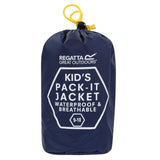Regatta Kids' Pack-It III Waterproof Jacket Midnight / Age 3-4 - 53 Degrees North