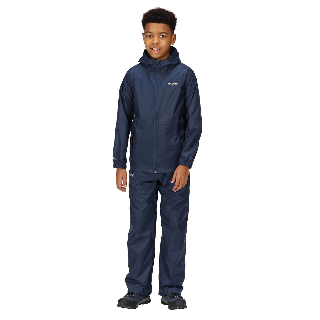 Regatta Kids' Pack-It Waterproof Overtrousers Midnight / Age 3-4-Midnight / Age 5-6-Midnight / Age 7-8-Midnight / Age 9-10-Midnight / Age 11-12 - 53 Degrees North 