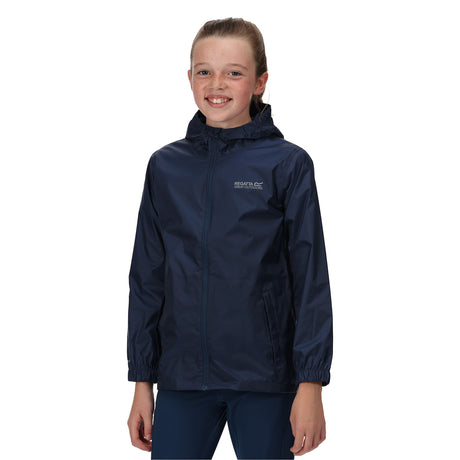 Regatta Kids' Pack-It Waterproof Packaway Jacket Midnight / Age 3-4-Midnight / Age 5-6-Midnight / Age 7-8-Midnight / Age 9-10-Midnight / Age 11-12 - 53 Degrees North 