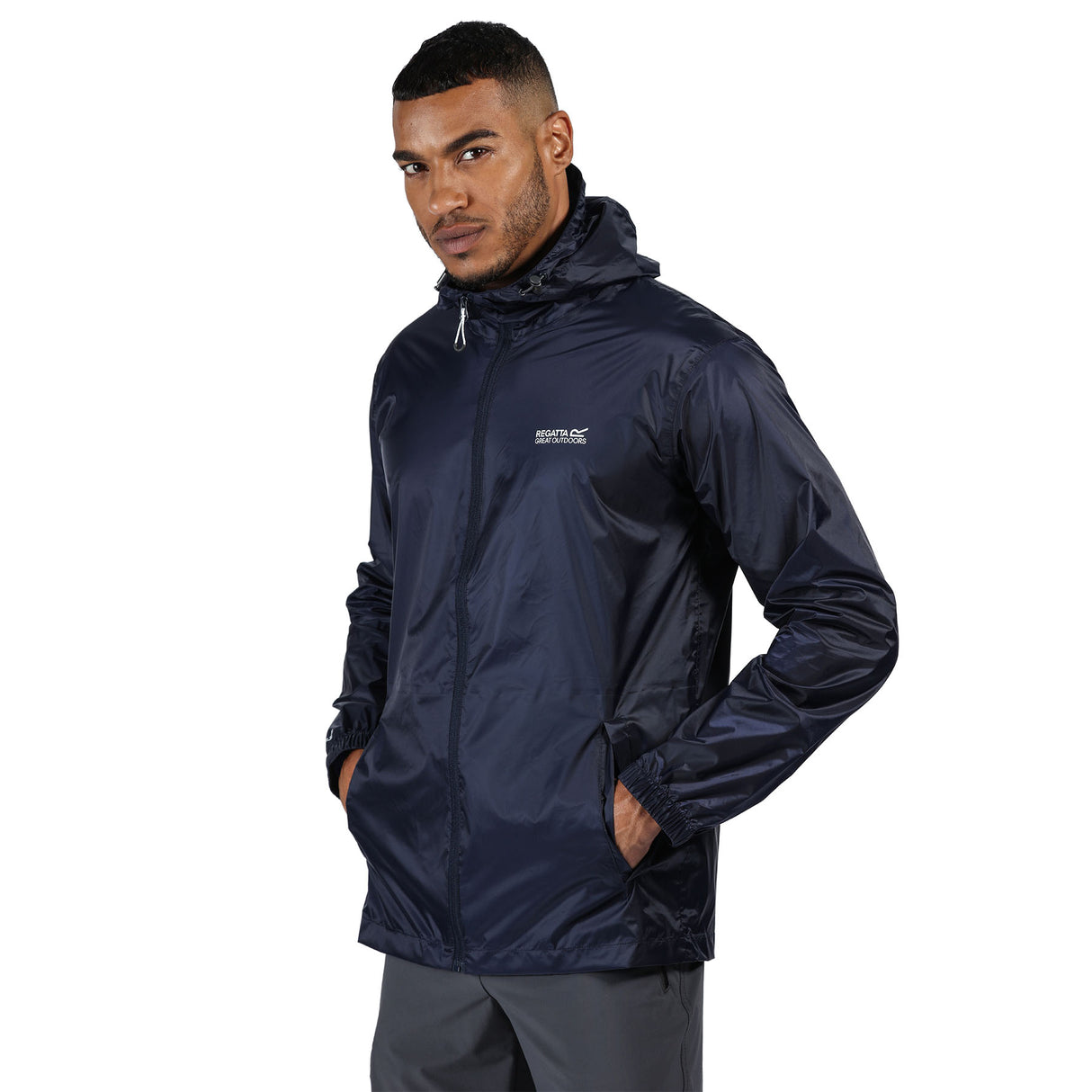 Regatta Men's Pack-It III Waterproof Jacket Arctic / Small-Arctic / Medium-Arctic / Large-Arctic / X-Large-Arctic / XX-Large - 53 Degrees North 