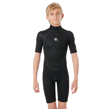 Ripcurl Junior Freelite Short Sleeve 3/2mm Springsuit Black / Age 9-10-Black / Age 11-12-Black / Age 13-14-Black / Age 15-16 - 53 Degrees North 