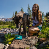 Ruffwear Quencher Packable Dog Bowl Fired Brick / Medium-Fired Brick / Large-Tumalo Teal / Medium-Tumalo Teal / Large-Huckleberry Blue / Medium - 53 Degrees North 