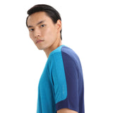 Icebreaker Men's Zoneknit Short Sleeve T-Shirt Metro Heather / Small-Metro Heather / Medium-Metro Heather / Large-Metro Heather / X-Large-Geo Blue/Royal Blue/CB / Small #- 53 Degrees North 