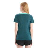 Icebreaker Women's Zoneknit Short Sleeve Tee #color_fresh-heather-green-glory