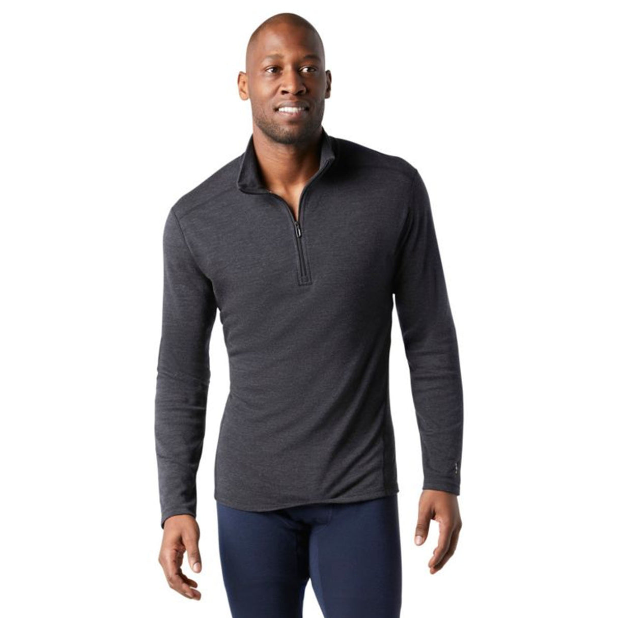 Smartwool Men's Classic Thermal Merino Baselayer 1/4 Zip Top Charcoal Heather / Small-Charcoal Heather / Medium-Charcoal Heather / Large-Charcoal Heather / X-Large-Charcoal Heather / XX-Large - 53 Degrees North 