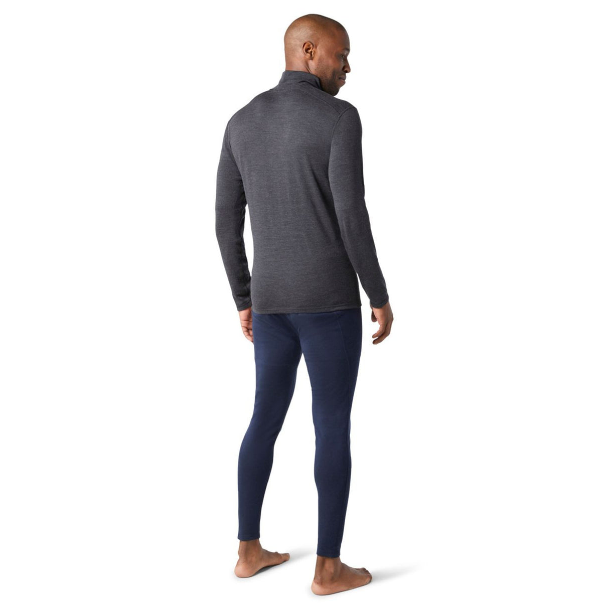 Smartwool Men's Classic Thermal Merino Baselayer 1/4 Zip Top Charcoal Heather / Small-Charcoal Heather / Medium-Charcoal Heather / Large-Charcoal Heather / X-Large-Charcoal Heather / XX-Large - 53 Degrees North 