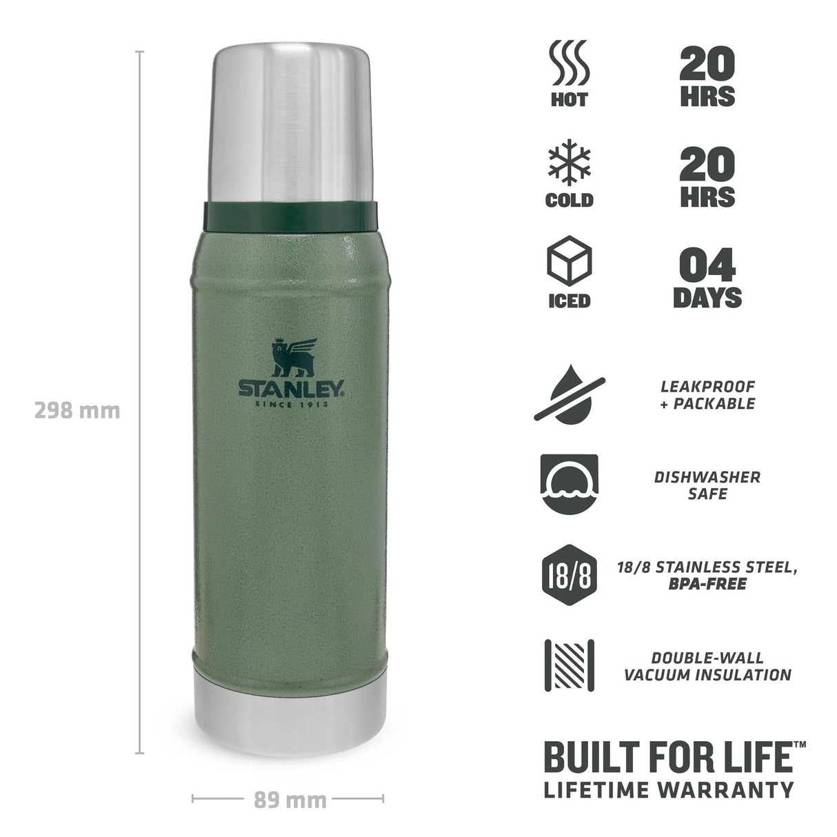 Stanley Legendary Classic Bottle 0.75L Rose Quartz-Hydrangea-Ash-Hammertone Clay-Hammertone Lake - 53 Degrees North 