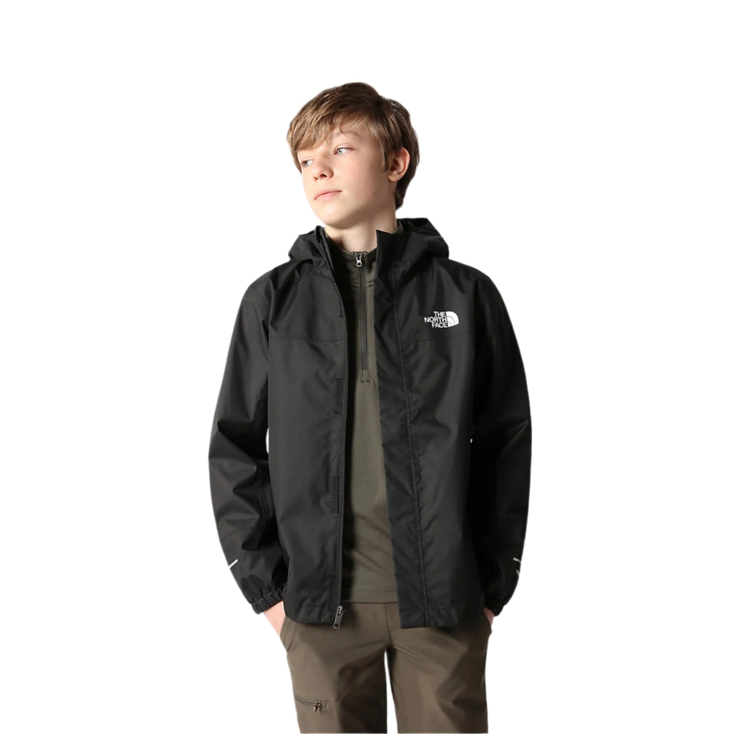 The North Face Boys' Antora Rain Jacket TNF Black/TNF Black / Age 5-6-TNF Black/TNF Black / Age 7-8-TNF Black/TNF Black / Age 10-TNF Black/TNF Black / Age 12-TNF Black/TNF Black / Age 14-16 - 53 Degrees North 