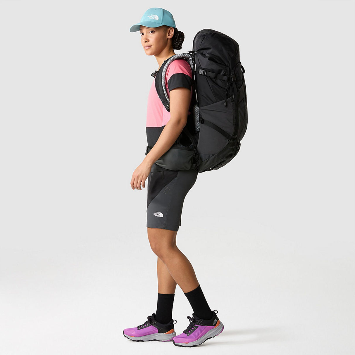 The North Face Women's Bolt Tech T-shirt Cosmo Pink/TNF Black / X-Small-Cosmo Pink/TNF Black / Small-Cosmo Pink/TNF Black / Medium-Cosmo Pink/TNF Black / Large - 53 Degrees North 