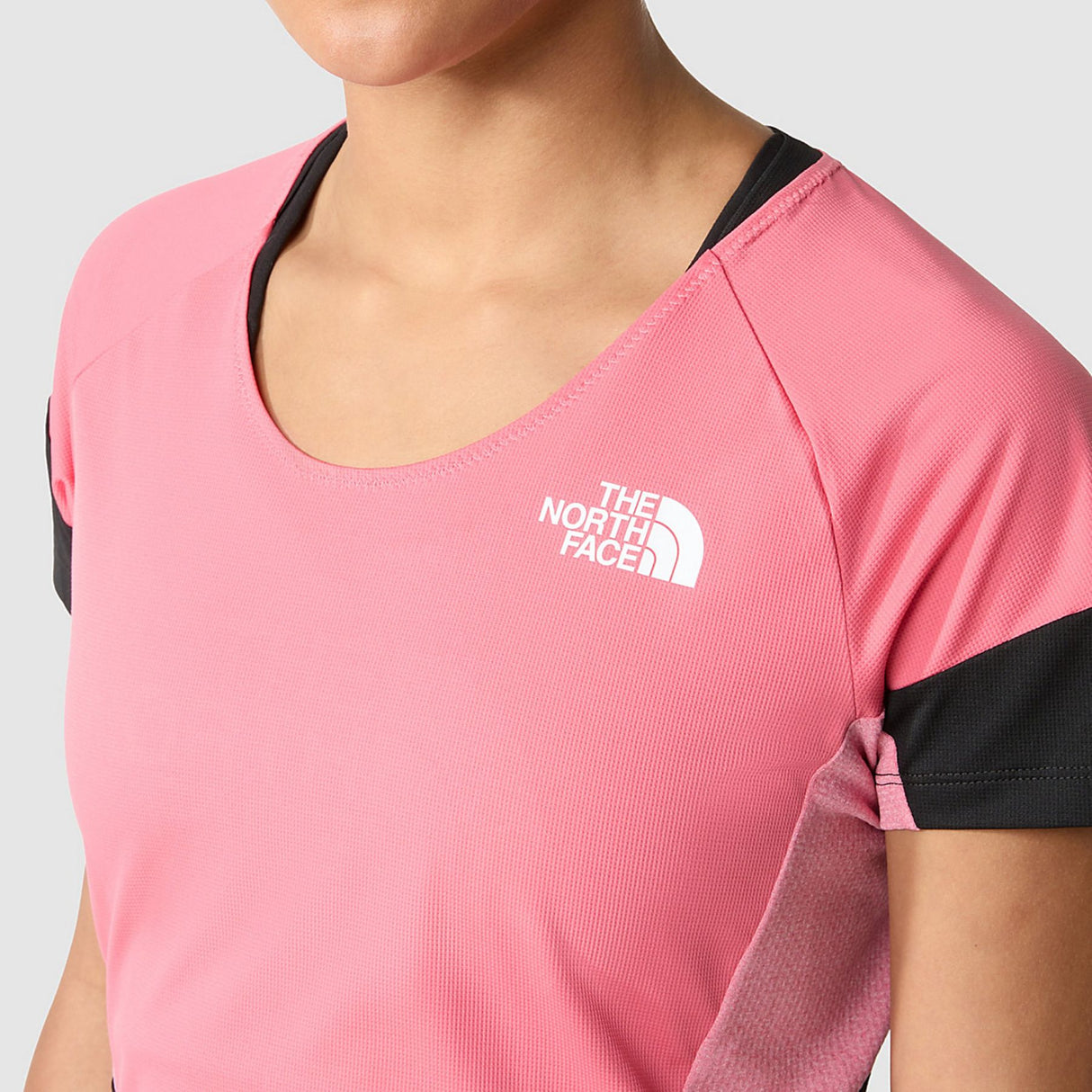 The North Face Women's Bolt Tech T-shirt Cosmo Pink/TNF Black / X-Small-Cosmo Pink/TNF Black / Small-Cosmo Pink/TNF Black / Medium-Cosmo Pink/TNF Black / Large - 53 Degrees North 