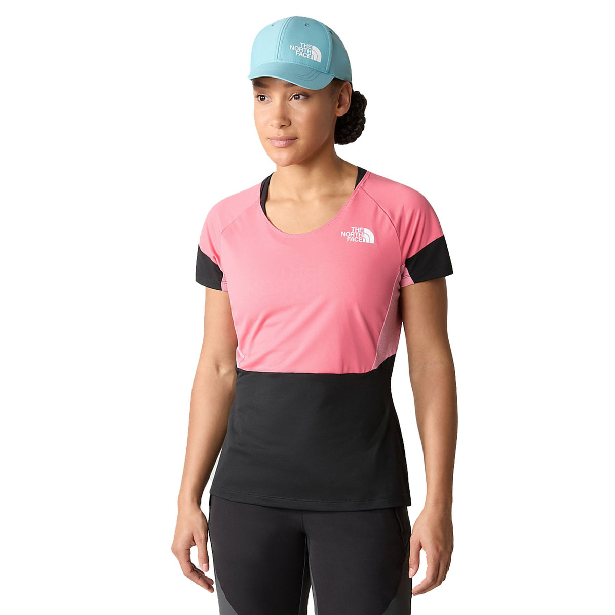 The North Face Women's Bolt Tech T-shirt Cosmo Pink/TNF Black / X-Small-Cosmo Pink/TNF Black / Small-Cosmo Pink/TNF Black / Medium-Cosmo Pink/TNF Black / Large - 53 Degrees North 