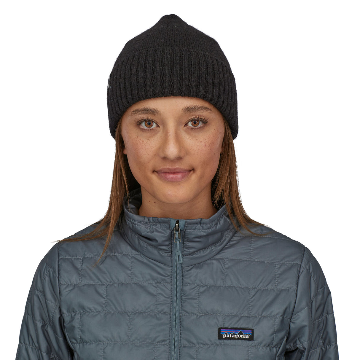 Patagonia Brodeo Beanie Hat Black-New Navy-Stormy Mauve #- 53 Degrees North 