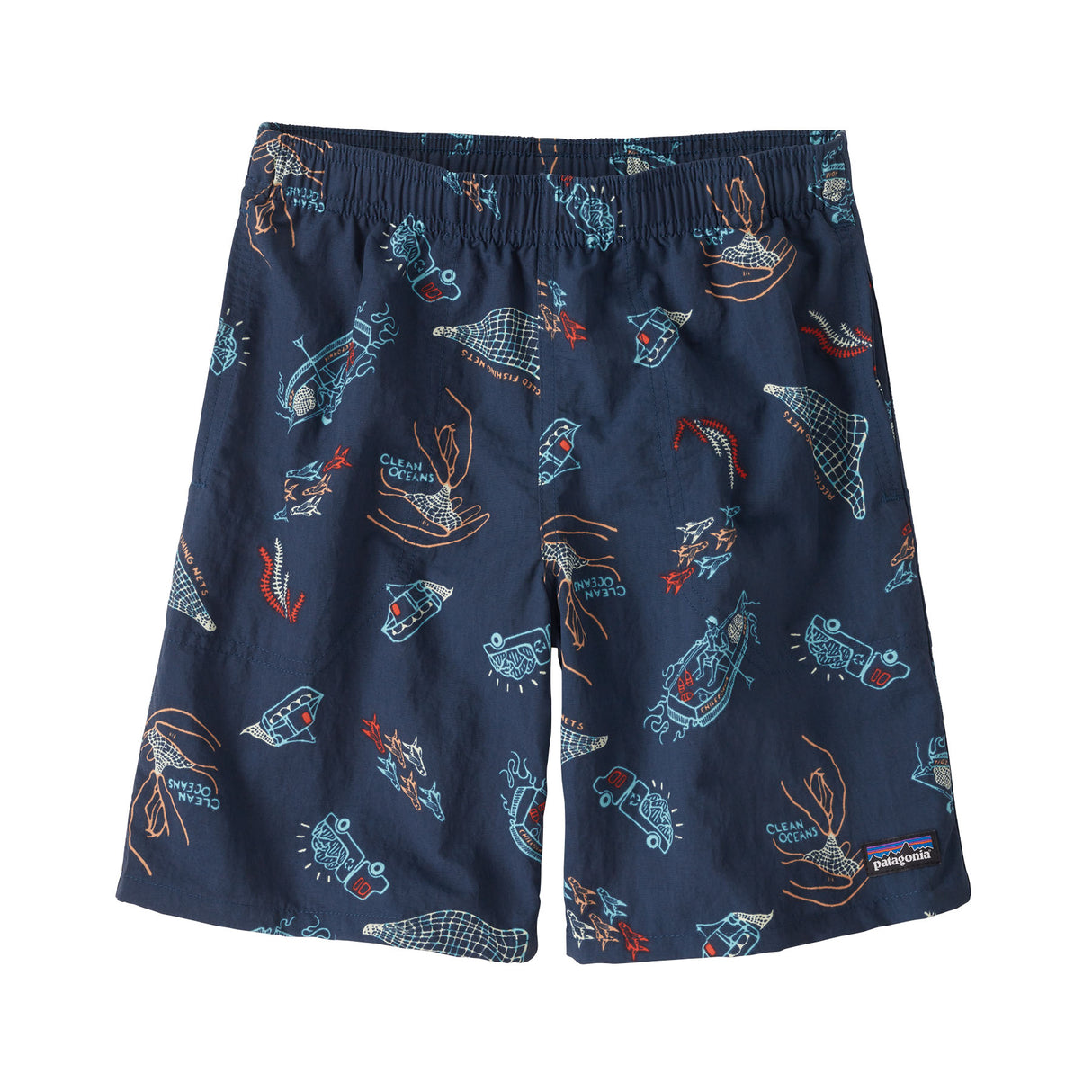 Patagonia Boy's Baggies Shorts Clean Currents: Tidepool Blue / Age 5-6-Clean Currents: Tidepool Blue / Age 7-8-Clean Currents: Tidepool Blue / Age 9-10-Clean Currents: Tidepool Blue / Age 11-12-Lago Blue / Age 5-6 #- 53 Degrees North 