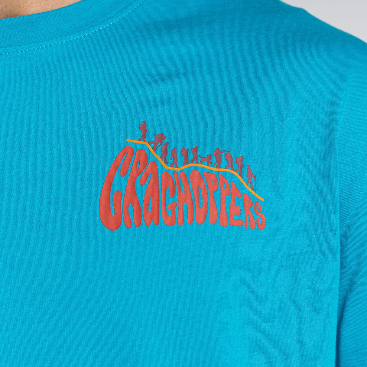 Craghoppers Men's Crosby Short Sleeve T-Shirt Scuba Blue Bubble / Small-Scuba Blue Bubble / Medium-Scuba Blue Bubble / Large-Scuba Blue Bubble / X-Large-Neon Coral / Small #- 53 Degrees North 