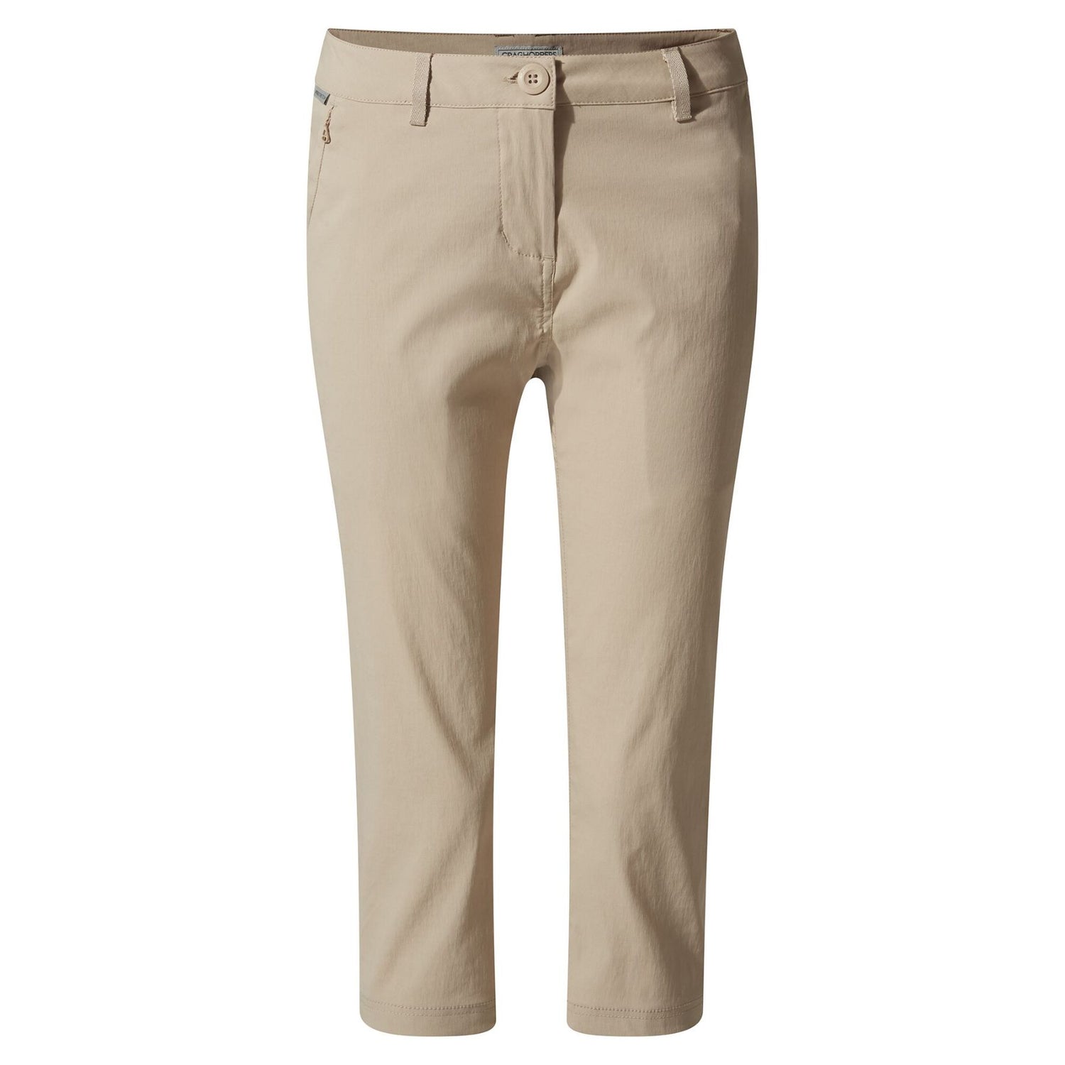 Craghoppers Women's Kiwi Pro II Crop Trousers Desert Sand / X-Small-Desert Sand / Small-Desert Sand / Medium-Desert Sand / Large-Desert Sand / X-Large #- 53 Degrees North 