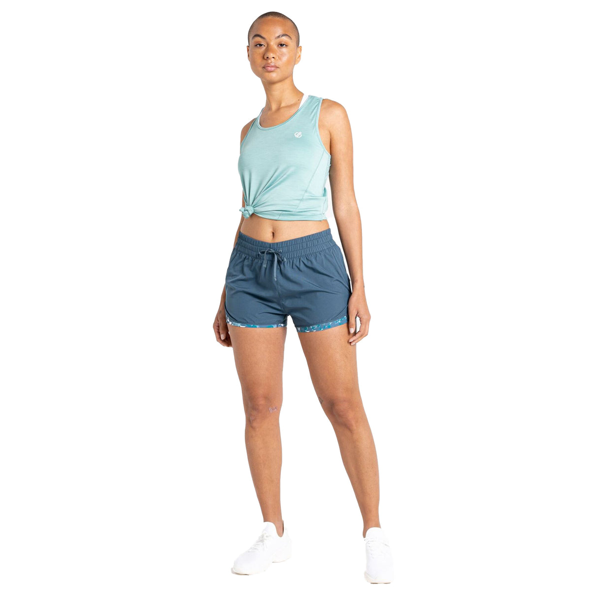 Dare 2b Women's Sprint Up Shorts Moonlight Denim/Fortune Green Unshaped Print / X-Small-Moonlight Denim/Fortune Green Unshaped Print / Small-Moonlight Denim/Fortune Green Unshaped Print / Medium-Moonlight Denim/Fortune Green Unshaped Print / Large-Moonlight Denim/Fortune Green Unshaped Print / X-Large #- 53 Degrees North 