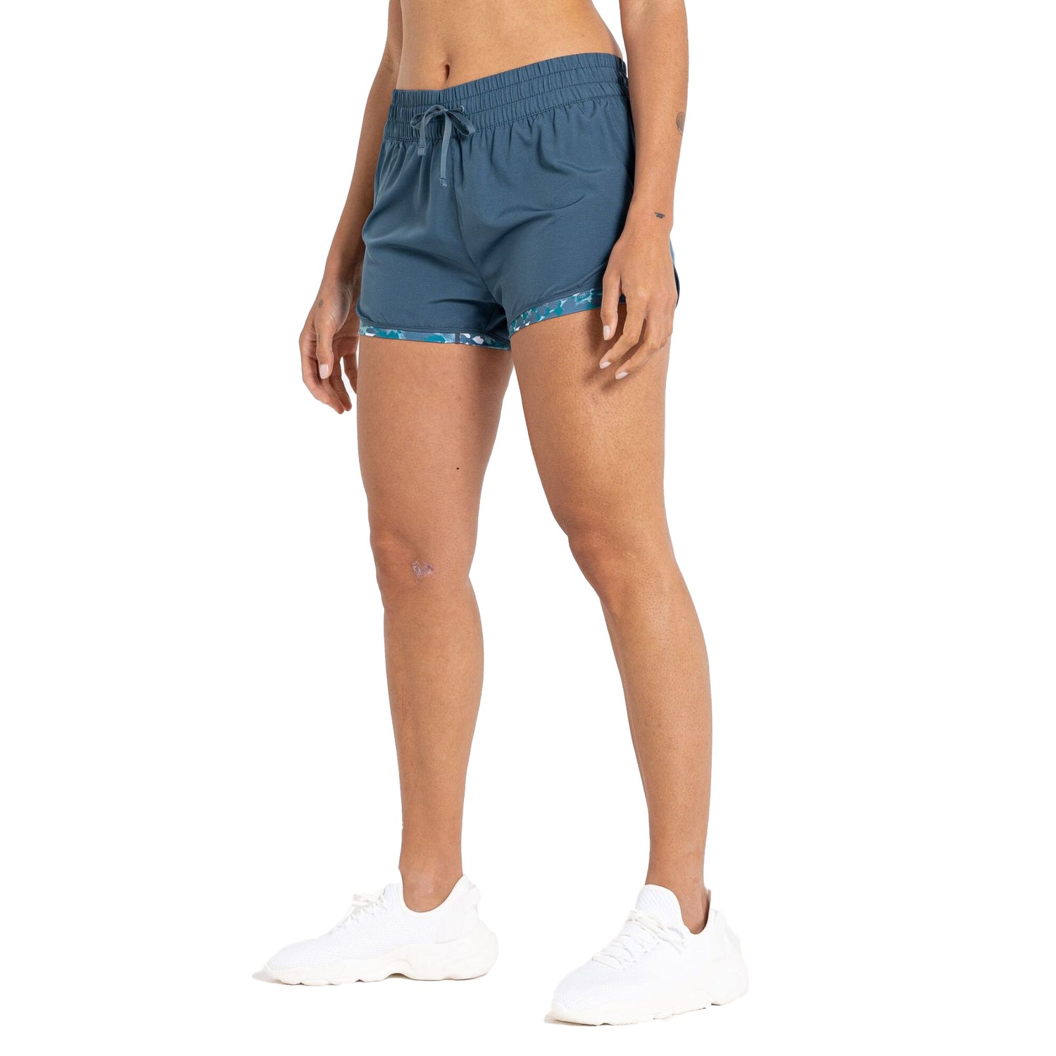 Dare 2b Women's Sprint Up Shorts Moonlight Denim/Fortune Green Unshaped Print / X-Small-Moonlight Denim/Fortune Green Unshaped Print / Small-Moonlight Denim/Fortune Green Unshaped Print / Medium-Moonlight Denim/Fortune Green Unshaped Print / Large-Moonlight Denim/Fortune Green Unshaped Print / X-Large #- 53 Degrees North 