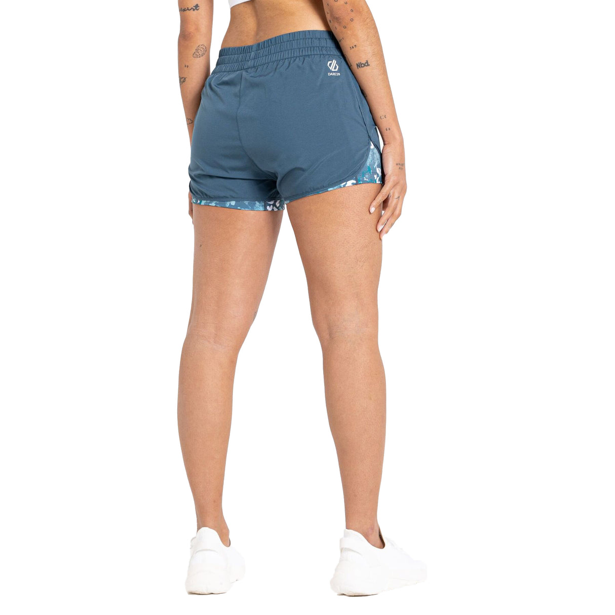 Dare 2b Women's Sprint Up Shorts Moonlight Denim/Fortune Green Unshaped Print / X-Small-Moonlight Denim/Fortune Green Unshaped Print / Small-Moonlight Denim/Fortune Green Unshaped Print / Medium-Moonlight Denim/Fortune Green Unshaped Print / Large-Moonlight Denim/Fortune Green Unshaped Print / X-Large #- 53 Degrees North 
