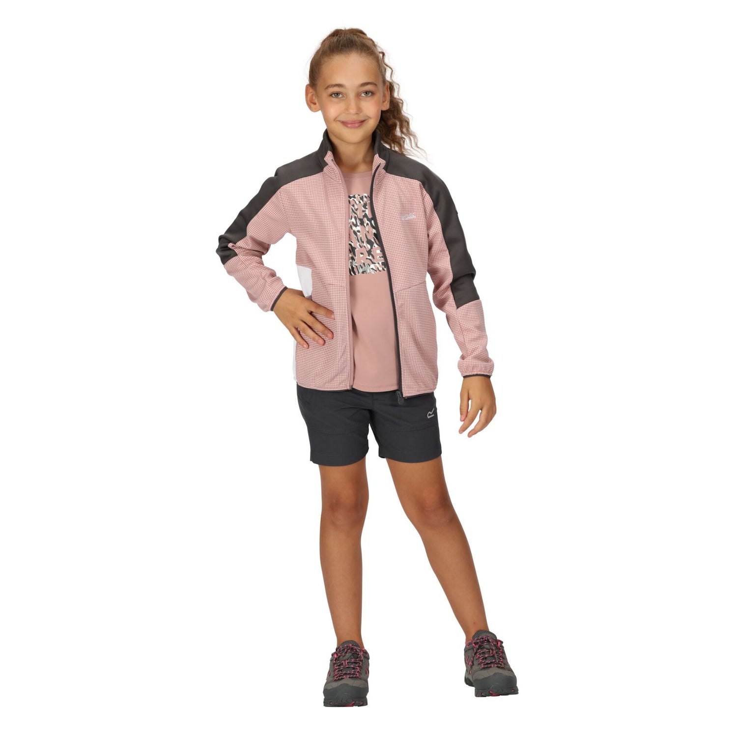 Regatta Kids Kids' Junior Highton Full Zip Fleece II Jacket Dusky Rose/Seal Grey / Age 3-4-Dusky Rose/Seal Grey / Age 5-6-Dusky Rose/Seal Grey / Age 7-8-Dusky Rose/Seal Grey / Age 9-10-Dusky Rose/Seal Grey / Age 11-12 #- 53 Degrees North 