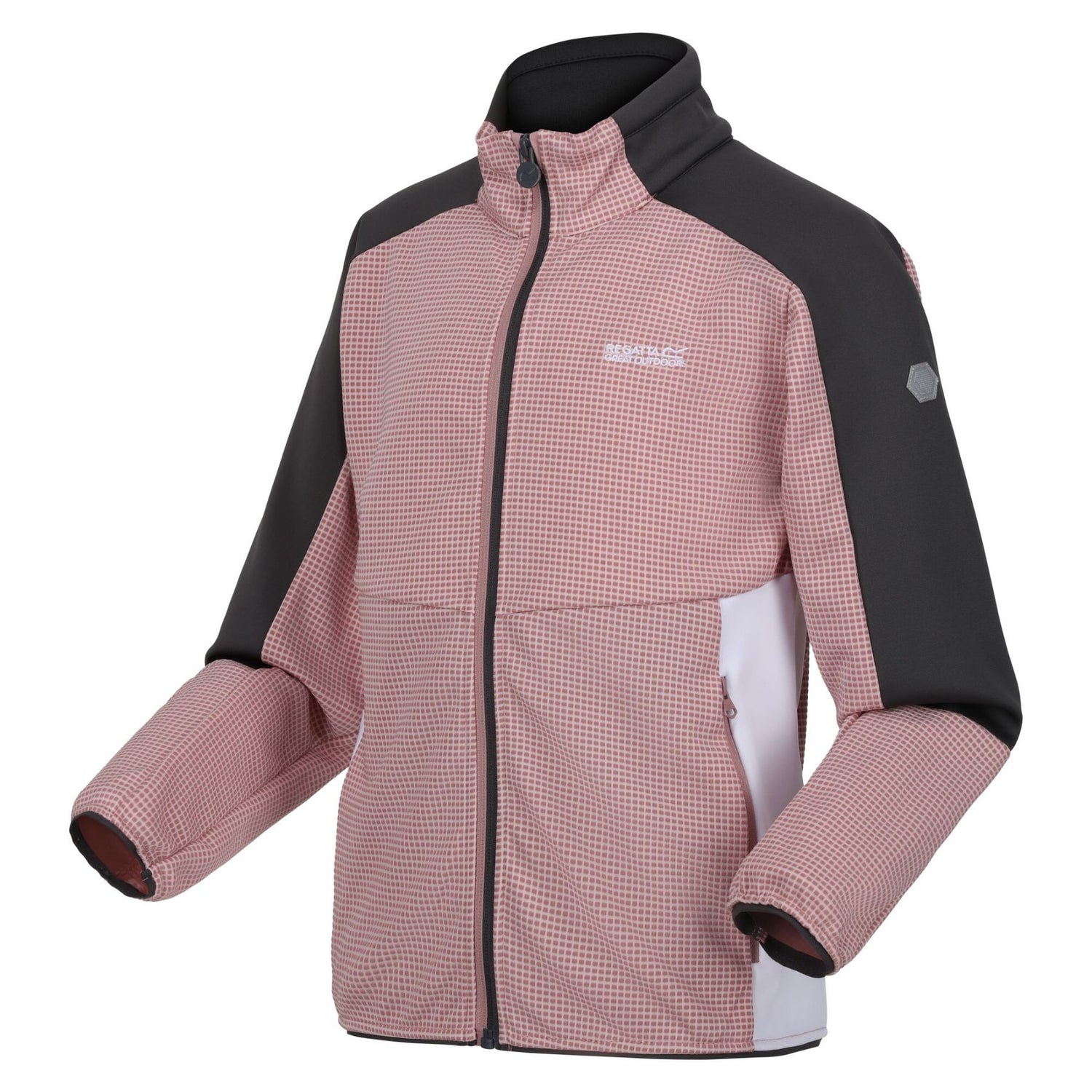 Regatta Kids Kids' Junior Highton Full Zip Fleece II Jacket Dusky Rose/Seal Grey / Age 3-4-Dusky Rose/Seal Grey / Age 5-6-Dusky Rose/Seal Grey / Age 7-8-Dusky Rose/Seal Grey / Age 9-10-Dusky Rose/Seal Grey / Age 11-12 #- 53 Degrees North 