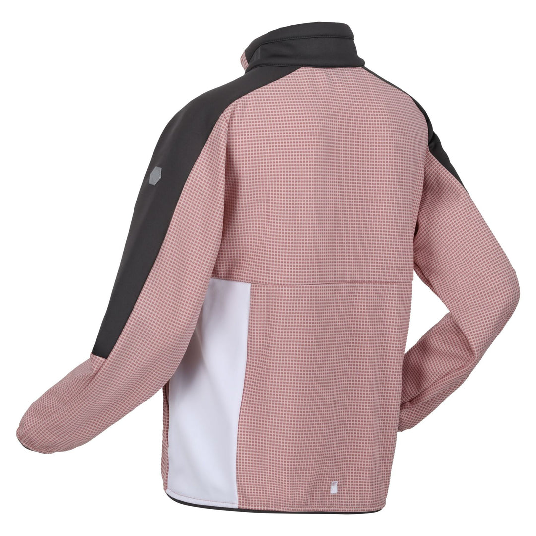 Regatta Kid's Junior Highton Full Zip Fleece II #color_dusky-rose-seal-grey
