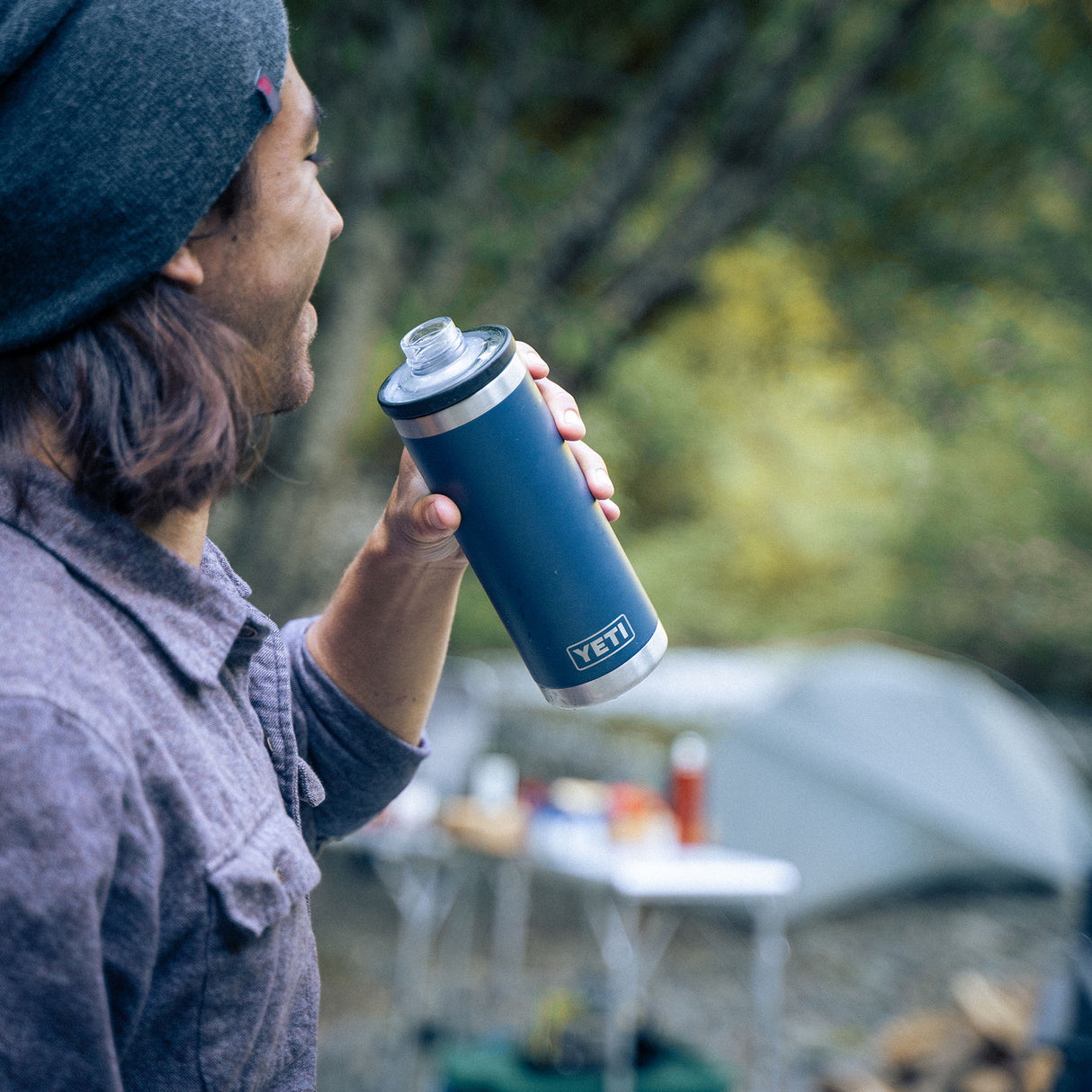 YETI Rambler 18 oz (532 ml) Bottle with Chug Cap Venom-White-Rescue Red-Navy-Black - 53 Degrees North 