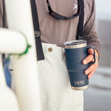 YETI Rambler 20 oz (591 ml) Travel Mug Black-White-Navy - 53 Degrees North 