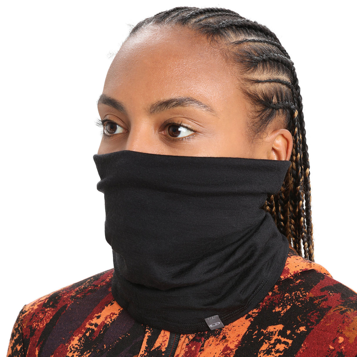 Icebreaker Unisex Merino Flexi Chute Neck Gaiter Jet Heather-Black #- 53 Degrees North 