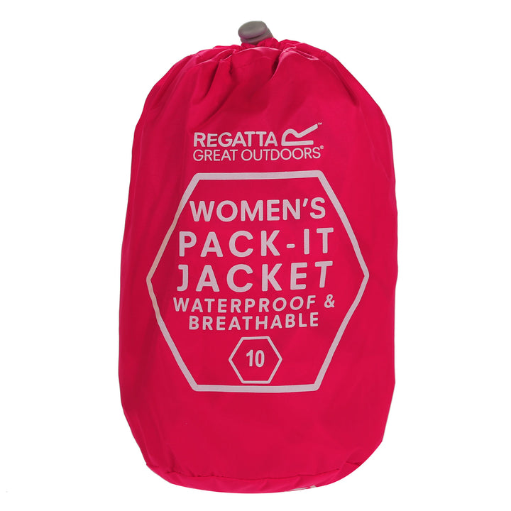 Regatta Women's Pack-It III Waterproof Jacket #color_dark-cerise