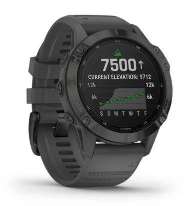  Garmin fenix 6 Sapphire, Premium Multisport GPS Watch, Features  Mapping, Music, Grade-Adjusted Pace Guidance and Pulse Ox Sensors, Carbon  Gray DLC with Black Band : Electronics