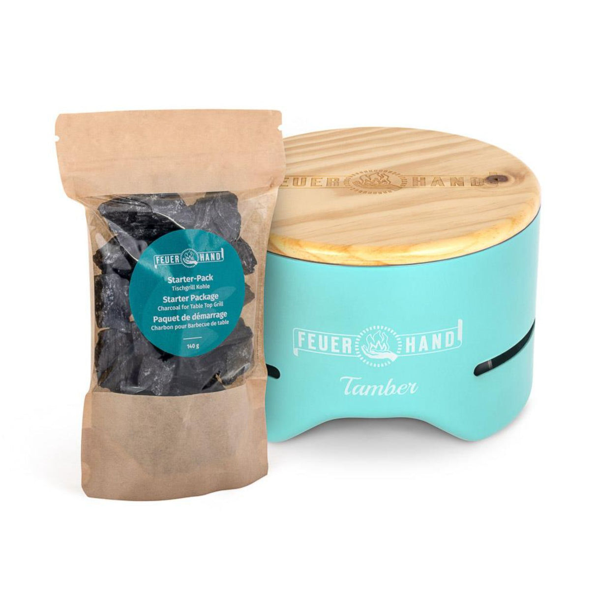 Feuerhand Tamber Table Top Grill Cobalt Blue-Jet Black-Light Green-Ruby Red-Telemagenta #- 53 Degrees North 