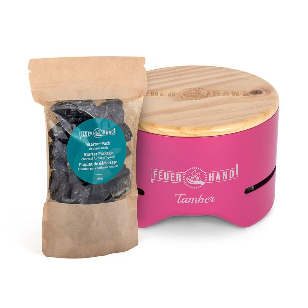 Feuerhand Tamber Table Top Grill Cobalt Blue-Jet Black-Light Green-Ruby Red-Telemagenta #- 53 Degrees North 