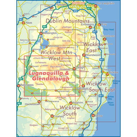 EastWest Mapping Lugnaquilla & Glendalough Map Default Title #- 53 Degrees North 